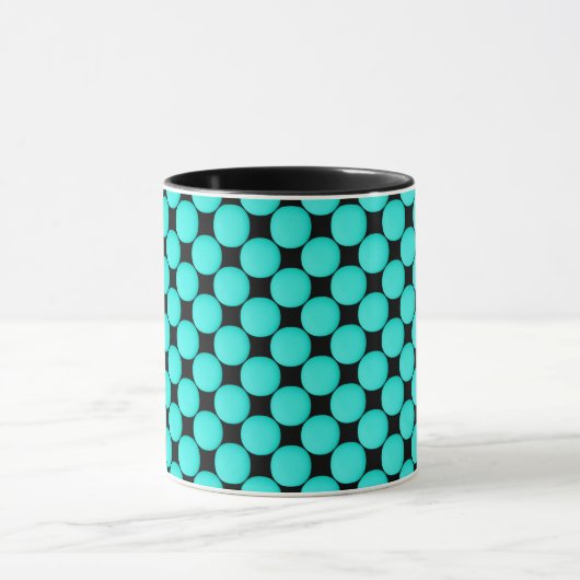 Modern Turquoise Pattern Mok (Midden)