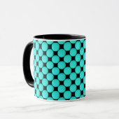 Modern Turquoise Pattern Mok (Voorkant links)