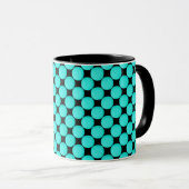 Modern Turquoise Pattern Mok (Voorkant rechts)