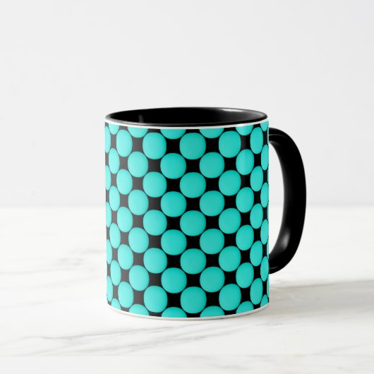 Modern Turquoise Pattern Mok (Voorkant rechts)