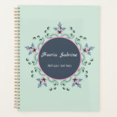 Modern turquoise Pink Floral Mandala Doodles  Planner (Voorkant)