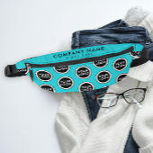 Modern Turquoise Promotie Bedrijf Logo Pattern Heuptasje