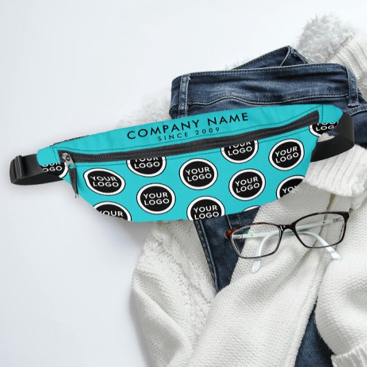 Modern Turquoise Promotie Bedrijf Logo Pattern Heuptasje