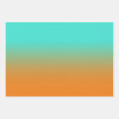 Modern Turquoise Roze Paarse en Oranje gradiënt Inpakpapier Vel (Voorkant)