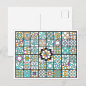 Modern Turquoise Sampler Quilt Briefkaart (Voorkant / Achterkant)