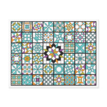 Modern Turquoise Sampler Quilt