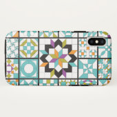 Modern Turquoise Sampler Quilt Case-Mate iPhone Case (Achterkant (horizontaal))