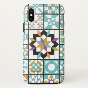 Modern Turquoise Sampler Quilt Case-Mate iPhone Case