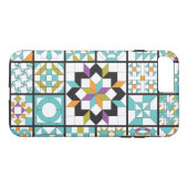 Modern Turquoise Sampler Quilt Case-Mate iPhone Case (Achterkant (Horizontaal))