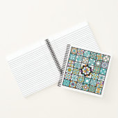 Modern Turquoise Sampler Quilt Notebook Notitieboek (Binnen)