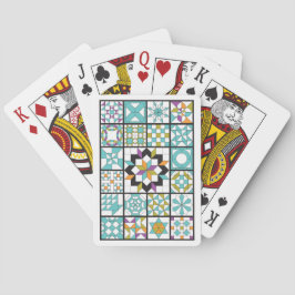 Modern Turquoise Sampler Quilt Pplaykaarten Pokerkaarten