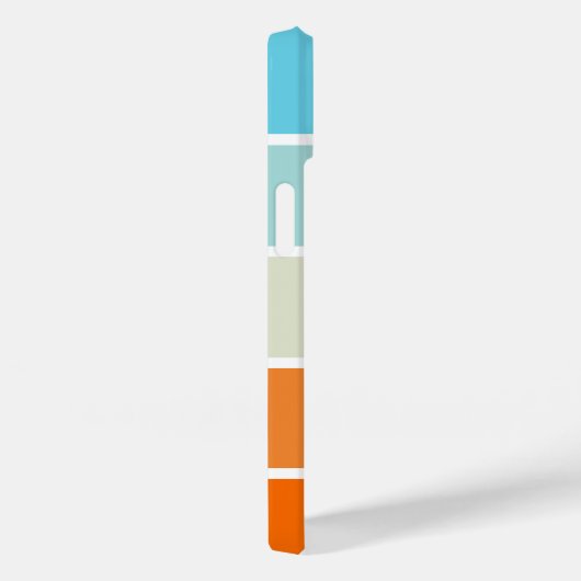 Modern Turquoise Sinaasappel Groen Kleurblok Case-Mate iPhone Case (Achterkant / Rechts)