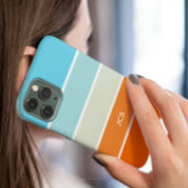 Modern Turquoise Sinaasappel Groen Kleurblok Case-Mate iPhone Case