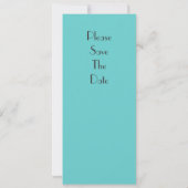 Modern Turquoise slaat de datum op Save The Date (Achterkant)