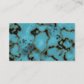 Modern Turquoise Stone Gold en Black Visitekaartje (Achterkant)