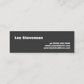 Modern Turquoise Stripe Mini Visitekaartje (Achterkant)