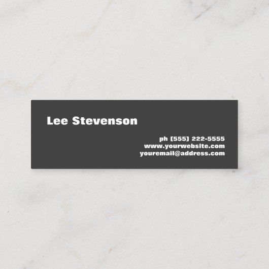 Modern Turquoise Stripe Mini Visitekaartje (Achterkant)