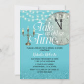 Modern Turquoise Tale zo oud als Time Vrijgezellen Kaart (Voorkant)