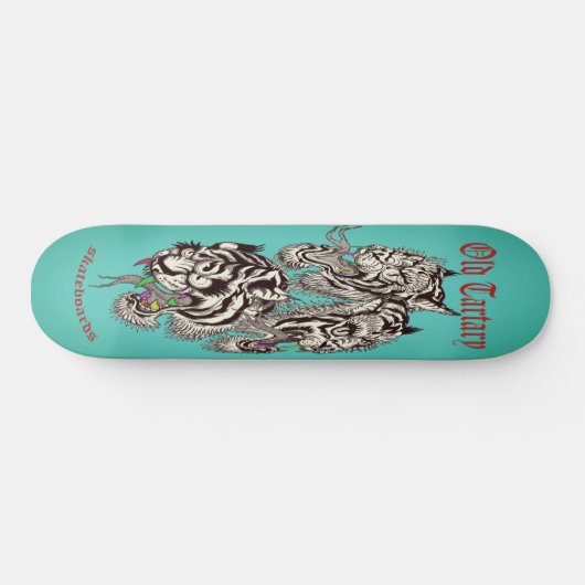 Modern  turquoise Tiger Skateboard No.4 (Horizontaal)