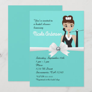 Modern Turquoise Verloving Chic Vrijgezellenfeest Kaart