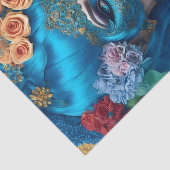 Modern Turquoise Victoriaans Vrouw Tissue Papier (Detail)