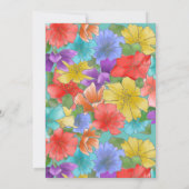 Modern Turquoise Waterverf Flora 25th Birthday Kaart (Achterkant)