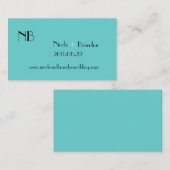 Modern Turquoise Wedding Website Informatiekaartje (Voorkant / Achterkant)