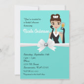 Modern Turquoise Wine Verloving Vrijgezellenfeest Kaart (Voorkant)