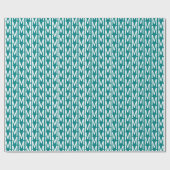 Modern turquoise witte aangepaste monogram initiaa cadeaupapier (Vlak)