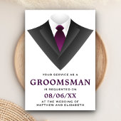 Modern Tuxedo Groomsman Aanvraag Kaart