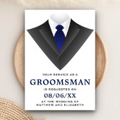 Modern Tuxedo Groomsman Aanvraag Kaart