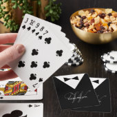 Modern Tuxedo Sjabloon | Elegant Monogram Poker Speelkaarten (Insitu)