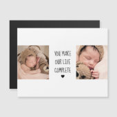 Modern Twee Foto | Je maakt ons leven compleet  (Voorkant / Achterkant)