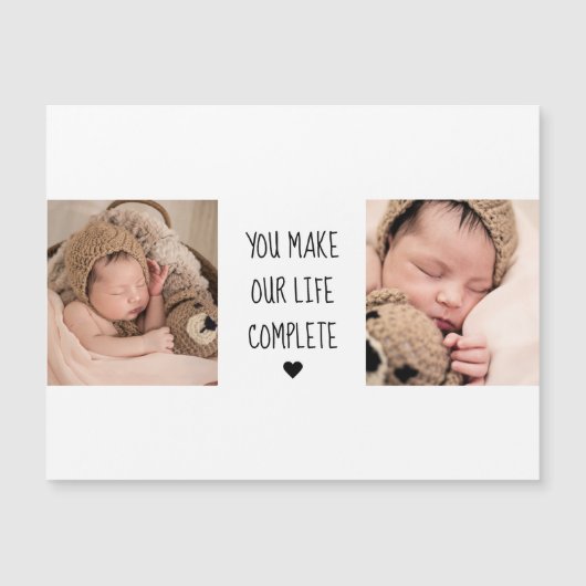 Modern Twee Foto | Je maakt ons leven compleet  (Voorkant)