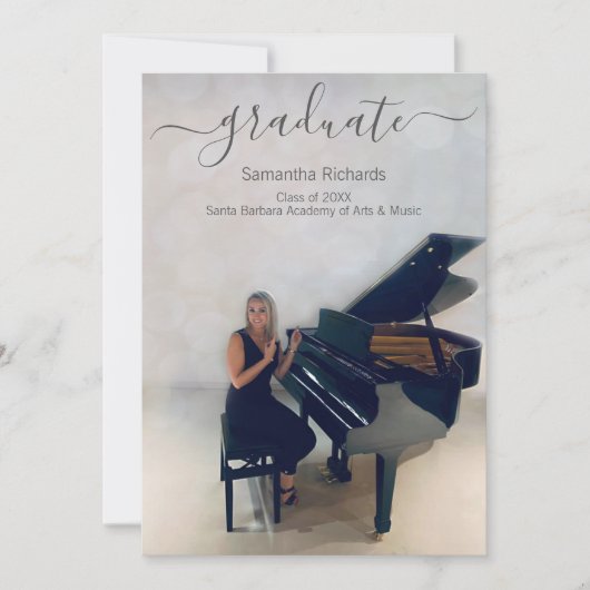 Modern Twee Foto Typografie Afstuderen Kaart (Voorkant)