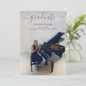 Modern Twee Foto Typografie Afstuderen Kaart (Staand voorkant)