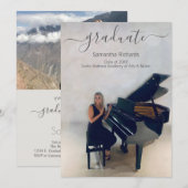 Modern Twee Foto Typografie Afstuderen Kaart (Voorkant / Achterkant)