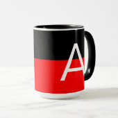 Modern Twee Toon Monogram Mok (Voorkant rechts)