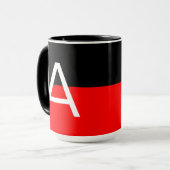 Modern Twee Toon Monogram Mok (Voorkant links)