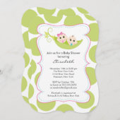 Modern tweelingjongen meisje in erwtenpeul Baby sh Kaart (Voorkant / Achterkant)