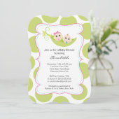 Modern tweelingjongen meisje in erwtenpeul Baby sh Kaart (Staand voorkant)