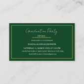 Modern Twin Afstuderen naam Kaart invoegen Goud Li Contactkaartje (Achterkant)