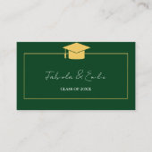 Modern Twin Afstuderen naam Kaart invoegen Goud Li Contactkaartje (Voorkant)