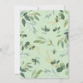 Modern Twin Elephant Greenery Baby shower per post Kaart (Achterkant)