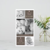 Modern Twin Girls Foto Baby Geboorteaankondiging Aankondiging (Staand voorkant)