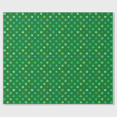 Modern Twinking Stars, Emerald and Lime Green Cadeaupapier (Vlak)