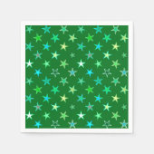 Modern Twinking Stars, Emerald and Lime Green Servet (Voorkant)