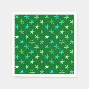 Modern Twinking Stars, Emerald and Lime Green Servet