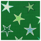Modern Twinking Stars, Emerald and Lime Green Stof (Close Up)