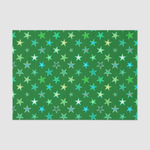 Modern Twinking Stars, Emerald and Lime Green Tissuepapier